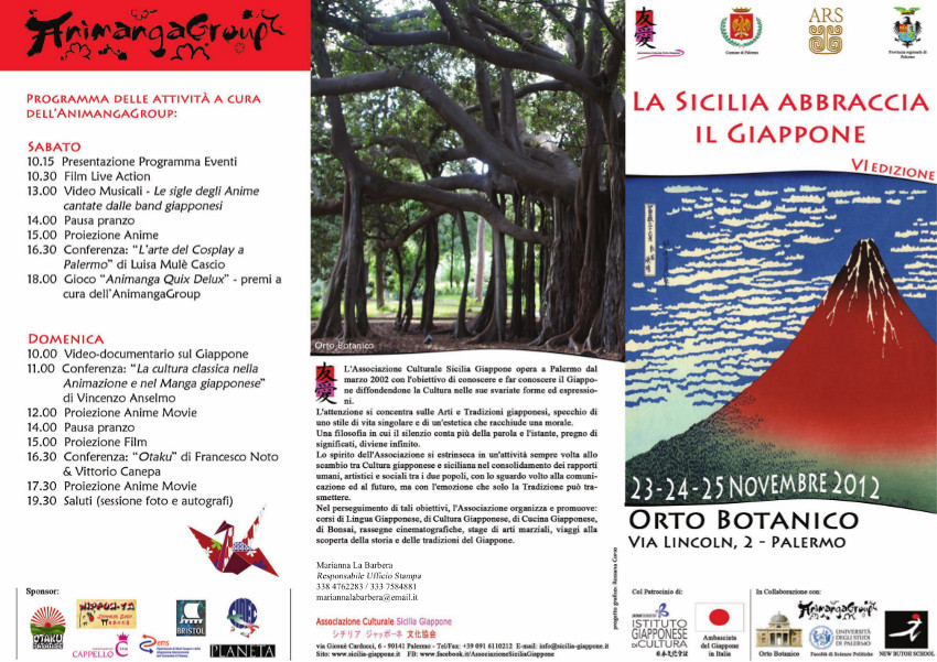 la sicilia abbraccia il giappone sesta VI edizione brochure