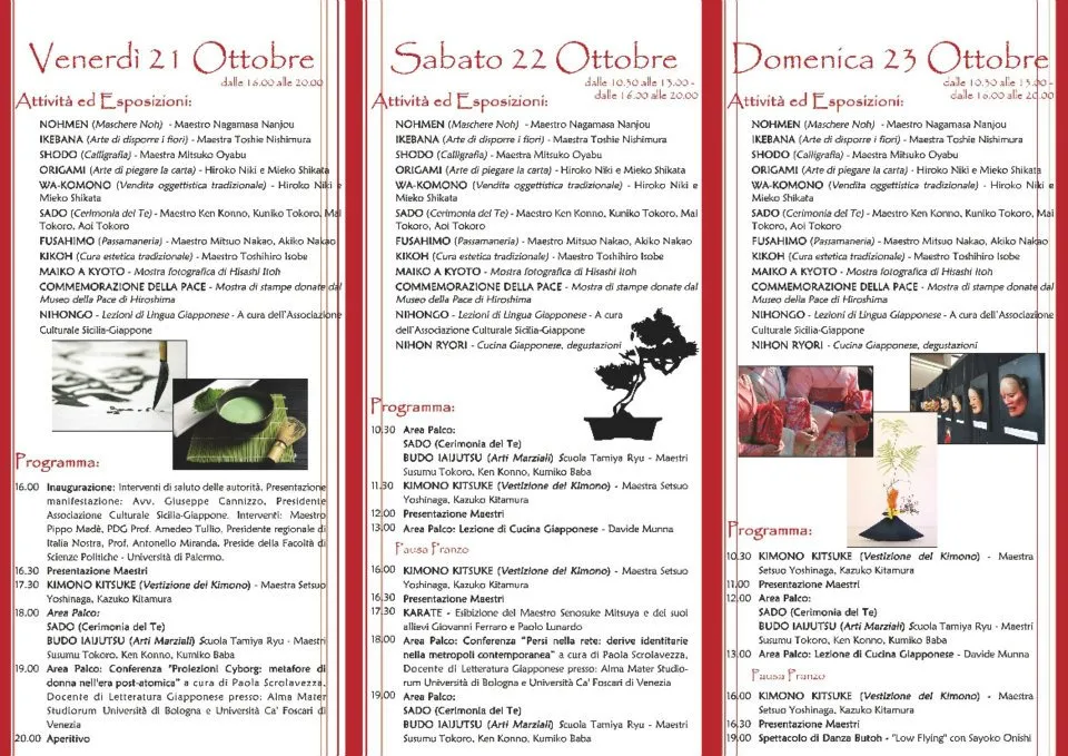la sicilia abbracccia il giappone v edizione programma