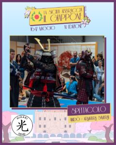spettacolo in armatura samurai